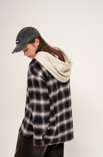 Patrick Ombre Check Hood Shirt